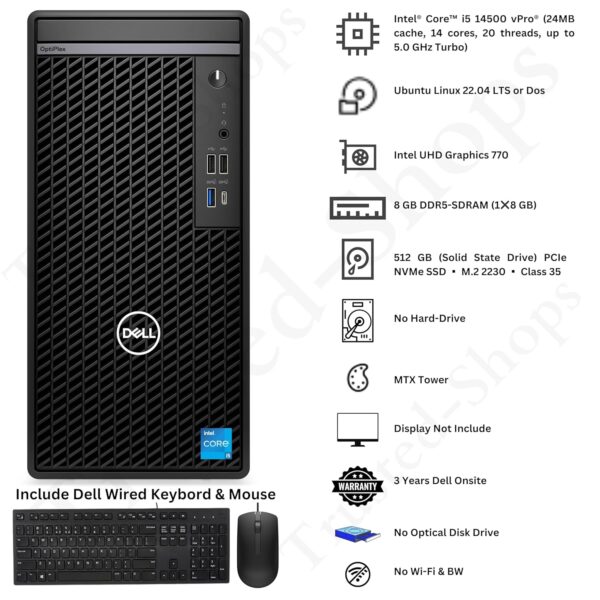 Dell Optiplex 7020 mini Tower core i5 14th 8gb 512ssd - Image 4